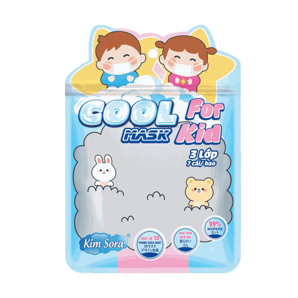 Khẩu trang cho bé 0-6 tuổi Kim Sora (set 7 cái) màu ngẫu nhiên