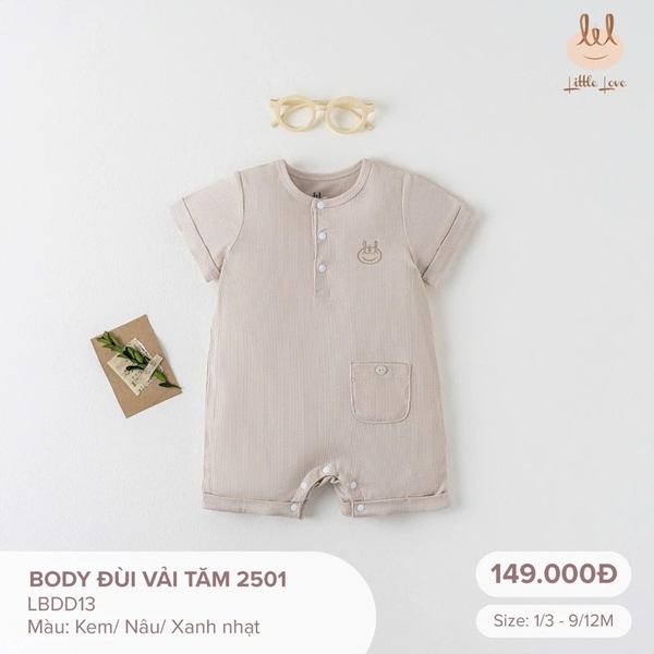Little Love Body đùi vải tăm 2501 kem từ 1M đến 12M