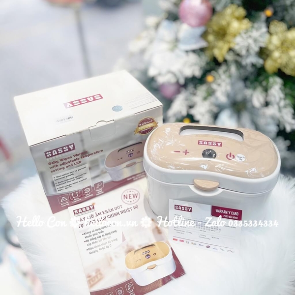 Máy giữ ấm khăn ướt Sassy tự động điều chỉnh nhiệt độ