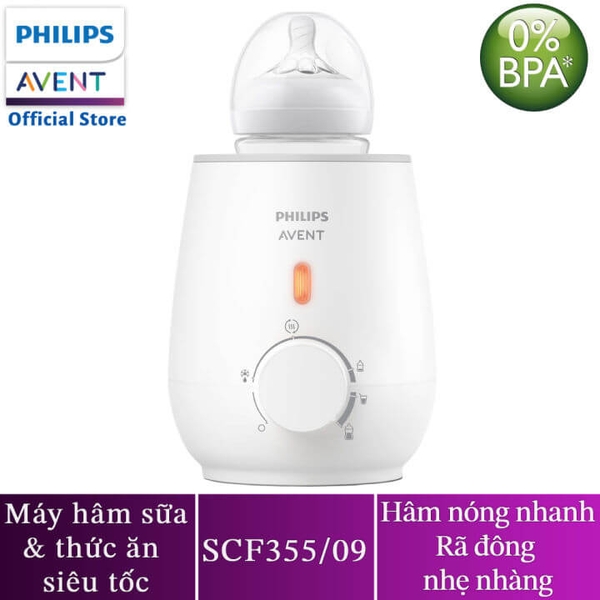 Máy hâm sữa và thức ăn siêu tốc Philips Avent SCF355.09
