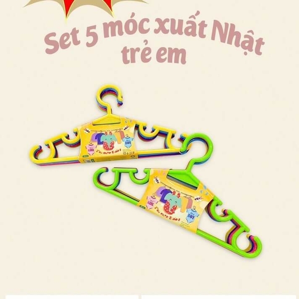 Móc quần áo đa năng trẻ em Pomo (Set 5 chiếc)