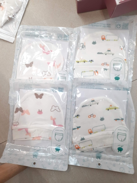 Mũ sơ sinh Lil Bamboo Petit (Họa tiết Giao thông, họa tiết Bướm)