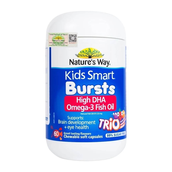 Nature's Way High DHA Omega-3 Fish Oil Trio 1Y+ 60 viên