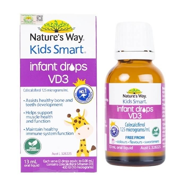 Vitamin d3 nature's way Infant Drops cho trẻ từ sơ sinh
