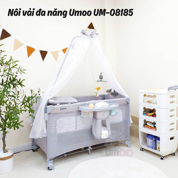 Nôi cũi vải gấp gọn hạ thành Umoo UM-08185
