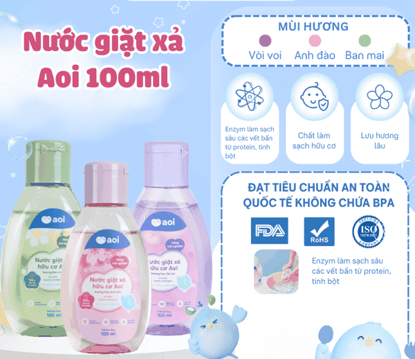 Nước giặt xả Aoi 100ml màu ngẫu nhiên