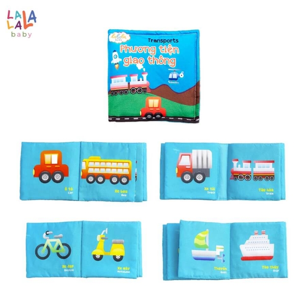 Sách vải Lalala Baby chủ đề Phương tiện GT