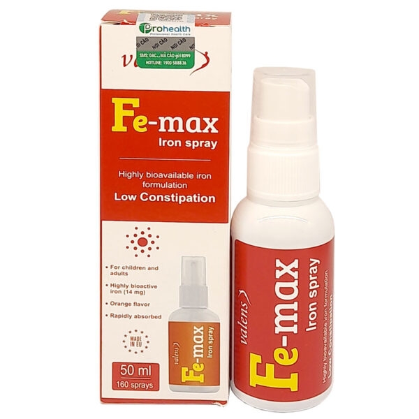 Sắt xịt Fe Max Iron Spray 50ml trẻ trên 1 tuổi