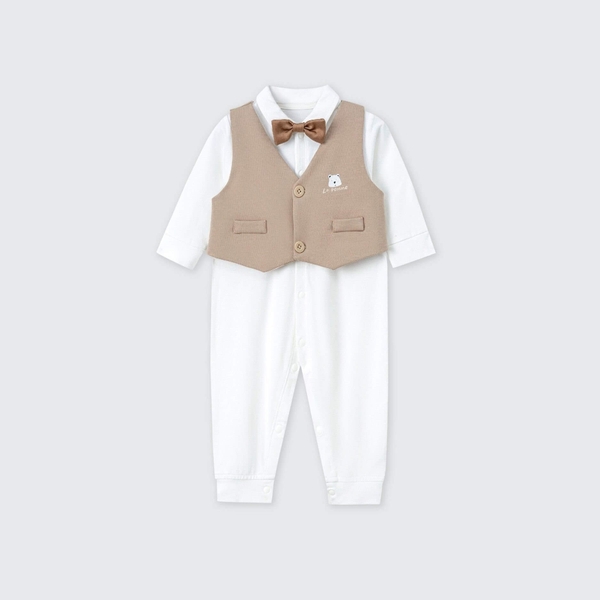 Set body dài tay kèm gile La Pomme dễ thương - 0,3,6,9,12M Be