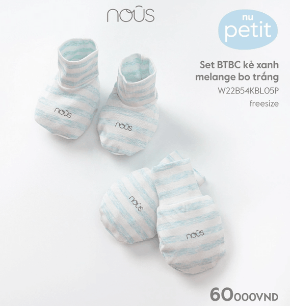 Set Nous BTBC kẻ xanh melange