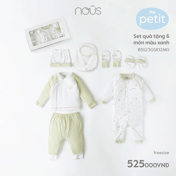Set quà tặng 6 món màu xanh NB