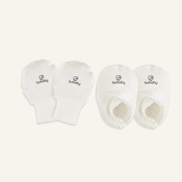 Bu Baby Bộ bao chân, bao tay Siro | Free size - Trắng 4039