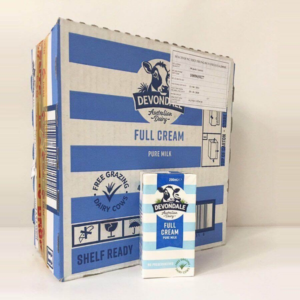 Sữa nước Devondale Full Cream 200ml ( hộp lẻ)