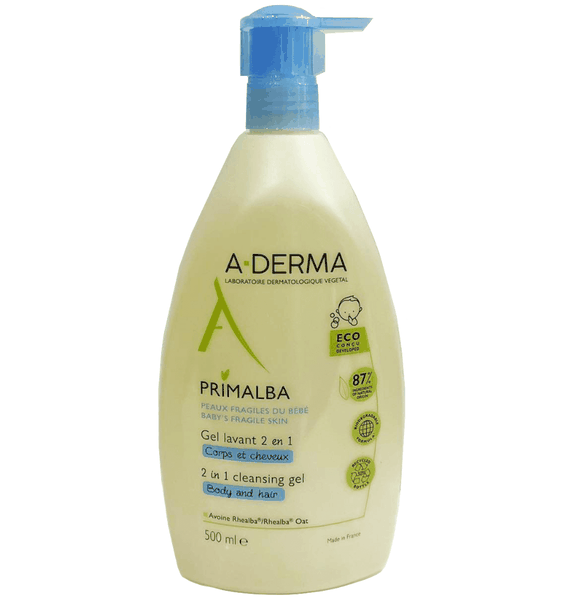 Sữa tắm gội giảm rôm sảy A-Derma Primaba baby sơ sinh 500ml