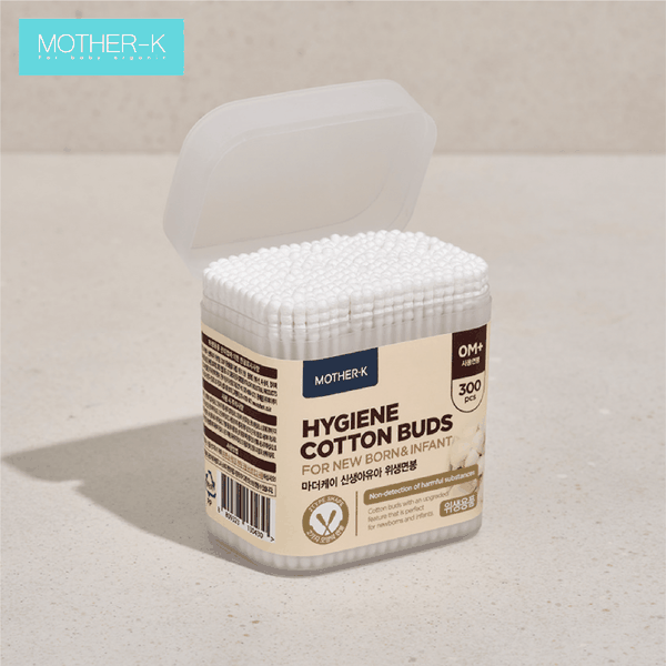 Tăm bông sơ sinh 1 đầu xoắn Mother K Hàn Quốc 300c