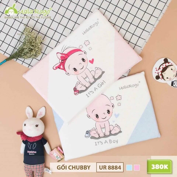 Gối Ualarogo MEMORY FOAM CHUBBY (Màu Xanh, màu Hồng)