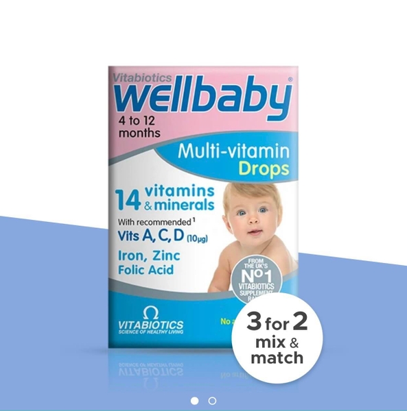 Vitamin tổng hợp Wellbaby Anh – 30ml (từ 4 tháng – 12 tháng)
