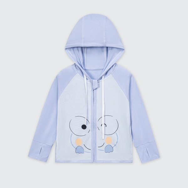 Áo chống nắng La Pomme Nhảy Nhót Cùng Ếch Con - 12,18M, 3Y,4Y Xanh