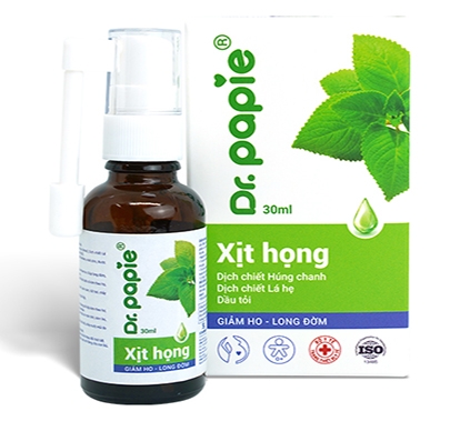 Xịt họng Dr. Papie cho trẻ từ sơ sinh