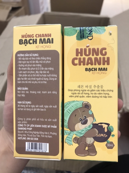 Xịt họng Húng Chanh Bạch Mai, giảm các triệu chứng ho do cảm lạnh, cảm cúm