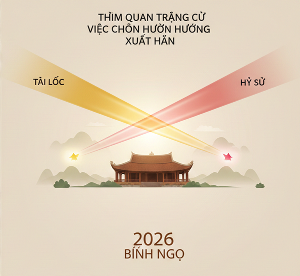 Hướng xuất hành đầu năm 2026 để gặp may mắn/tài lộc?
