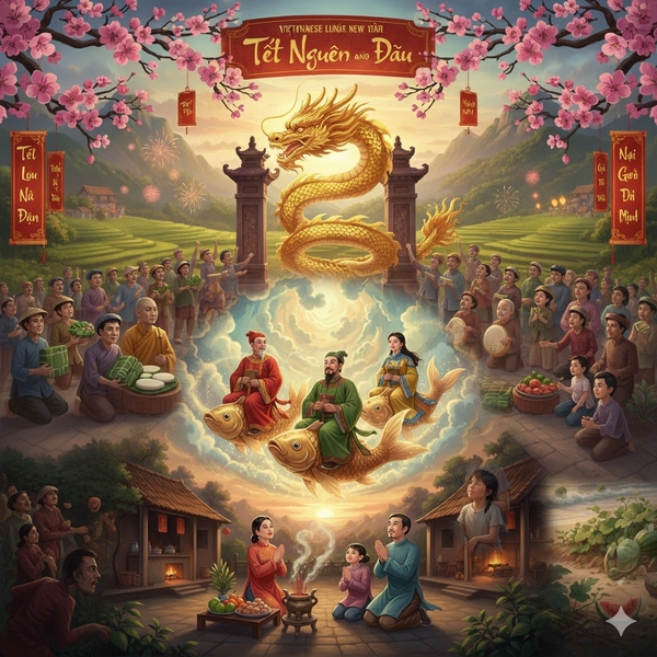 Truyền thuyết/câu chuyện nào liên quan đến Tết Nguyên Đán?