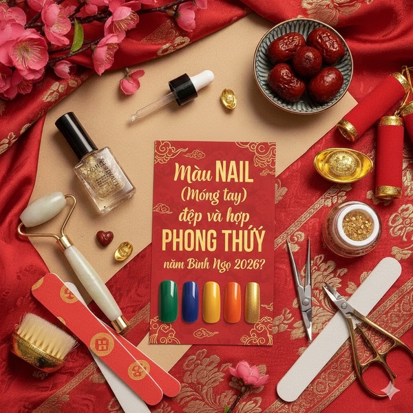 Màu nail (móng tay) đẹp và hợp phong thủy năm Bính Ngọ 2026?