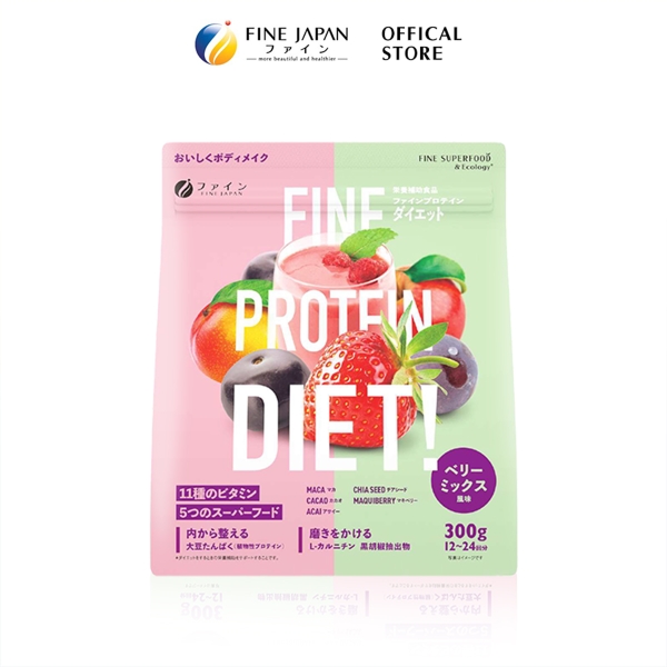 THỰC PHẨM BỔ SUNG FINE PROTEIN DIET BỔ SUNG PROTEIN VỊ QUẢ MỌNG GÓI 300G