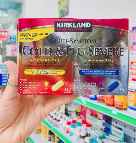 Viên uống giảm đau hạ sốt Kirkland Signature Cold & Flu MultiSymptom
