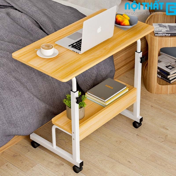 Bàn làm việc thông minh có giá sách, bàn nâng hạ chiều cao di động X-Table