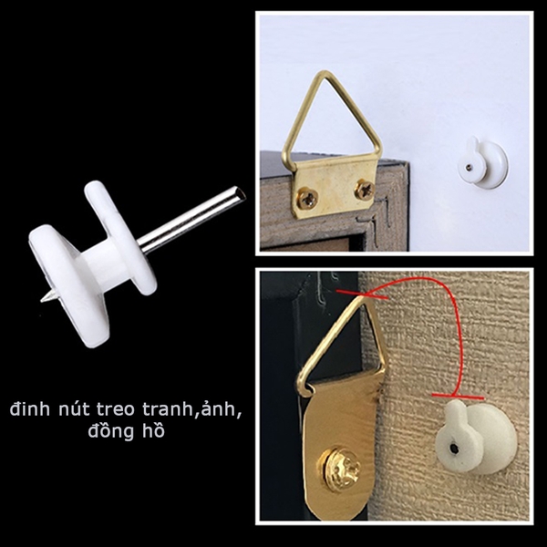 Móc Nhựa Đinh 1 Chân Đóng Tường, Chắc Chắn Treo Tranh, Ảnh, Đồng Hồ Trên Tường Không Khoan, TakyShop 2219Set10 18 1 a24f8ce7 ac92 4daa 8ad7 67a43ee8b14f