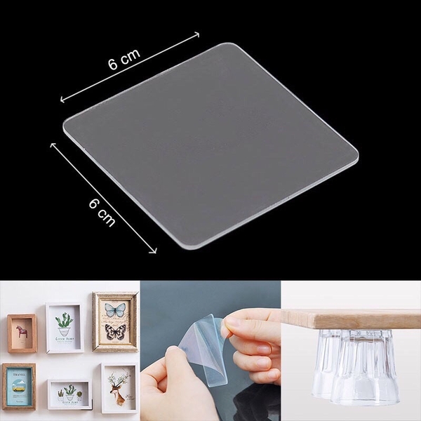 SET 3 Miếng Băng Dính 3M Vuông, Siêu Dính 2 Mặt Trong Suốt, Nhỏ Gọn, Tiện Dụng- Đa Năng, Loại Vuông 6x6cm - Taky Shop 6000set3 16 20210623 153847387 ios