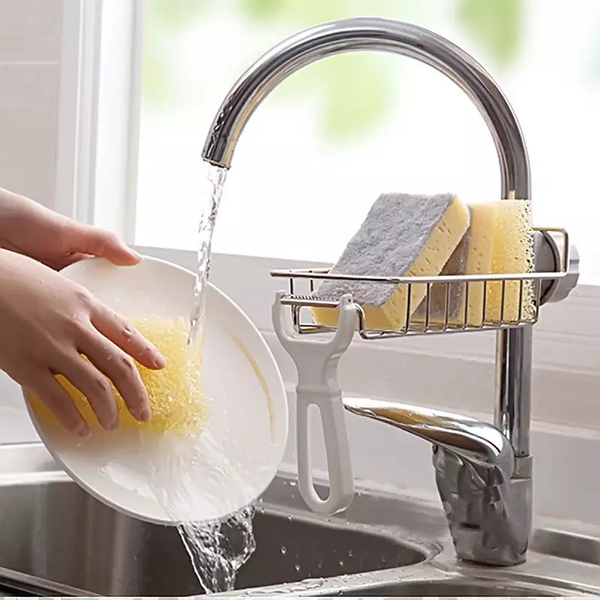 Giá Inox Gắn Vòi Nước Cho Khu Bếp, Giá Để Đồ Như Giẻ Rửa Bát, Chén Đĩa và Miếng Cọ Nồi, Xoong, TakyShop 4008 14 20210704 005801831 ios