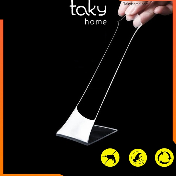 Cuộn Băng Dính Trong Suốt 2 Mặt, Băng Keo Trong Suốt, Sử dụng Dính Dồ Vật Trong Nhà, Tái Sử Dụng, TakyShop 6005 15 4 b19e07c7 b719 44d8 ac3e af9a27e4d891