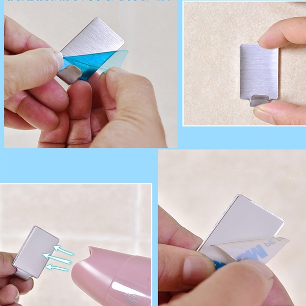 Móc Dính Tường, Móc Inox, Móc Dán Tường Siêu Dính, Móc Giá Rẻ, Treo Đồ Đa Năng, Tiện Dụng, TakyShop 2001 14 moc inox dan tuong 9