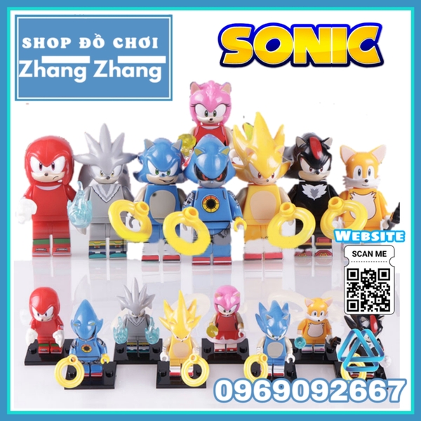 Xếp hình Amy Rose Metal Sonic Silver Lego Minifigures WM6086