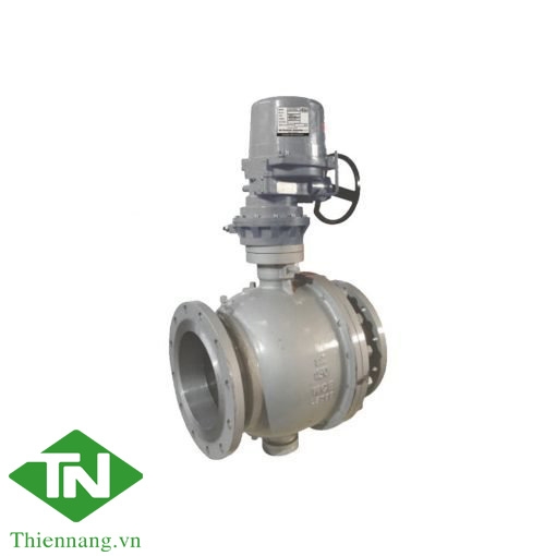 motorised-trunnion-mounted-big-size-ball-valve-with-electrical-actuator