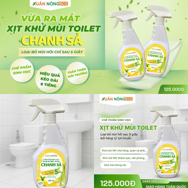 CHẾ PHẨM SINH HỌC XỊT KHỬ MÙI TOILET - HƯƠNG CHANH SẢ