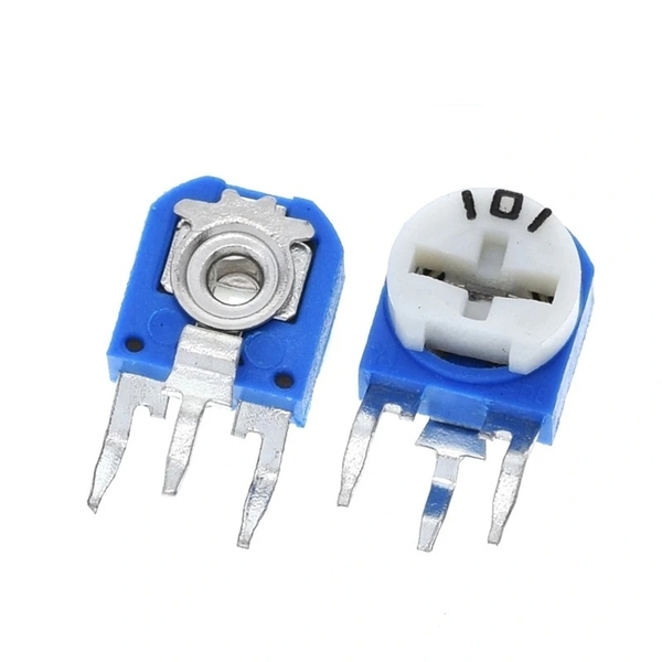 Biến trở nút áo 100 Ohm chỉnh ngang 0.1W RM063-101-WH06-1