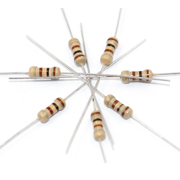 50 Résistances Carbone 75K Ohms 1/4 Watt - Tolérance +/- 5% - Pour électronique, Bricolage - 5