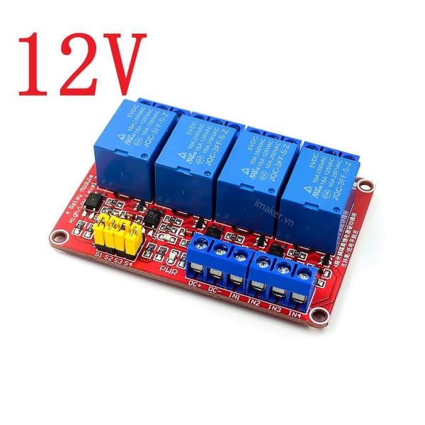 Module 4 Relay 12V kích Mức Cao/Thấp