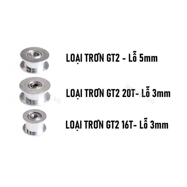 Pulley ròng rọc GT2 Trơn - Trục 5mm Bản 6mm