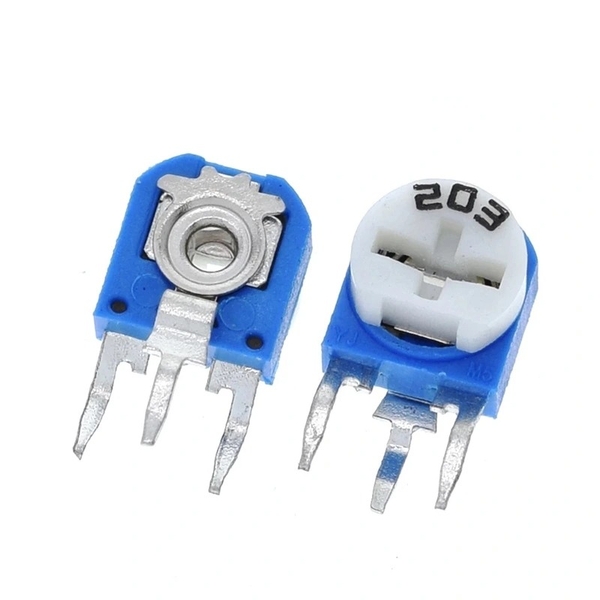 Biến trở nút áo 20K Ohm chỉnh ngang 0.1W RM063-203-WH06-1