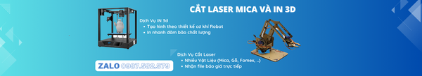 In 3D và cắt Laser Mica