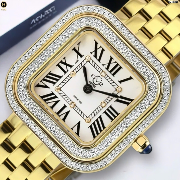 Đồng Hồ Nữ GV2 By Gevril Quartz Bellagio  Diamond Limited 12132B