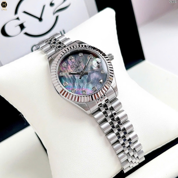Đồng Hồ Nữ Gv2 By Gevril Quartz Naples Diamond 12407