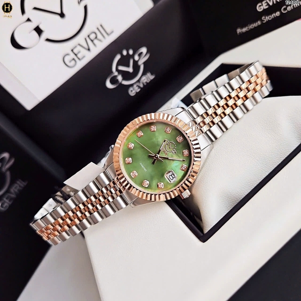 Đồng Hồ Nữ Gv2 By Gevril Quartz Naples Diamond 12408