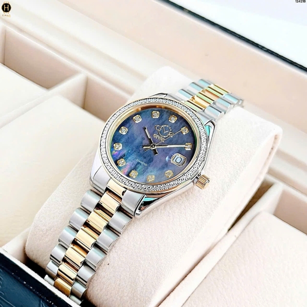Đồng Hồ Nữ Gv2 By Gevril Quartz Turin Diamond 12421B