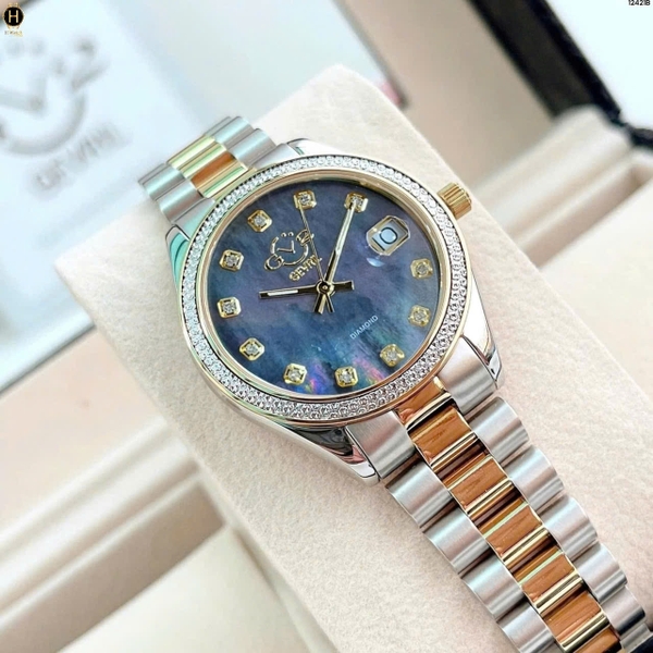 Đồng Hồ Nữ Gv2 By Gevril Quartz Turin Diamond 12421B