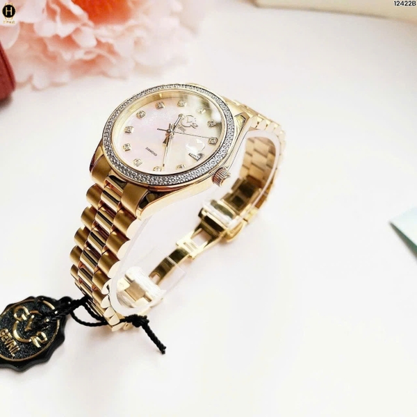 Đồng Hồ Nữ Gv2 By Gevril Quartz Turin Diamond 12422B